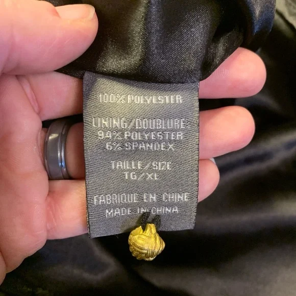 Vintage 90s Suzy Shier Floral Satin Cheongsam Qipao Mini Dress Black XL - Picture 5 of 7